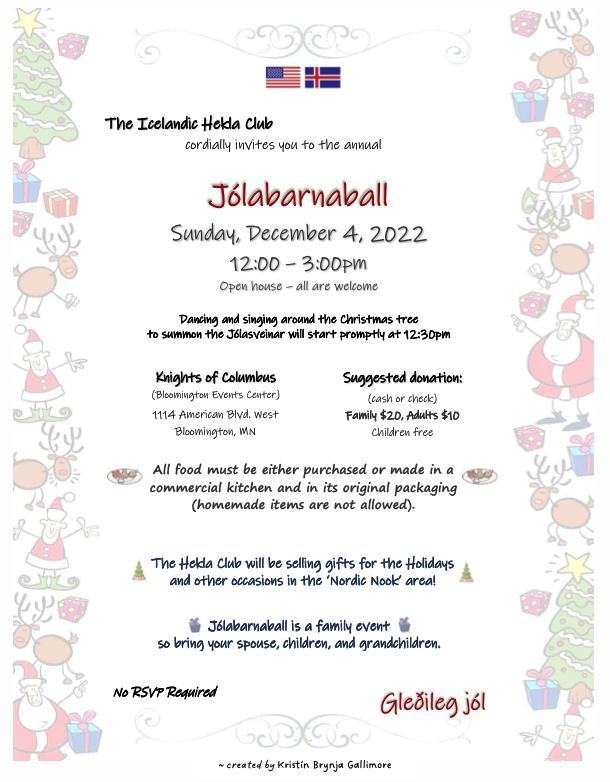 Jolabarnaball Invitation