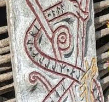 Rune carving on wood
